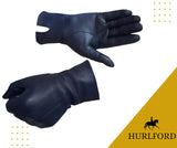 Hurlford Elite Adult Black & Navy Leather Gloves