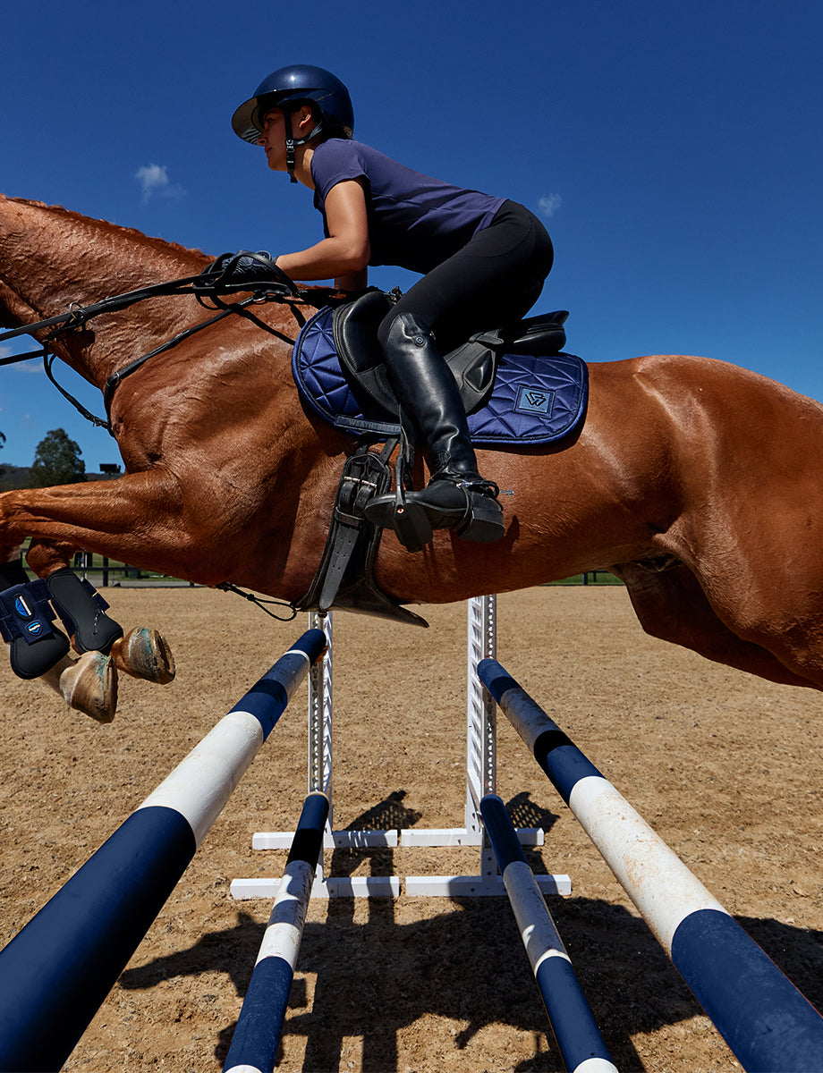 WeatherBeeta Satin Luxe Air-Tec Euro Jump Shaped Saddle Pad