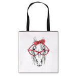 Tote Bag Crazy Lady with Glasses