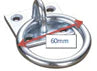 HITCHING RING AND PLATE - STAINLESS STEEL
