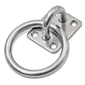 HITCHING RING AND PLATE - STAINLESS STEEL