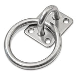 HITCHING RING AND PLATE - STAINLESS STEEL